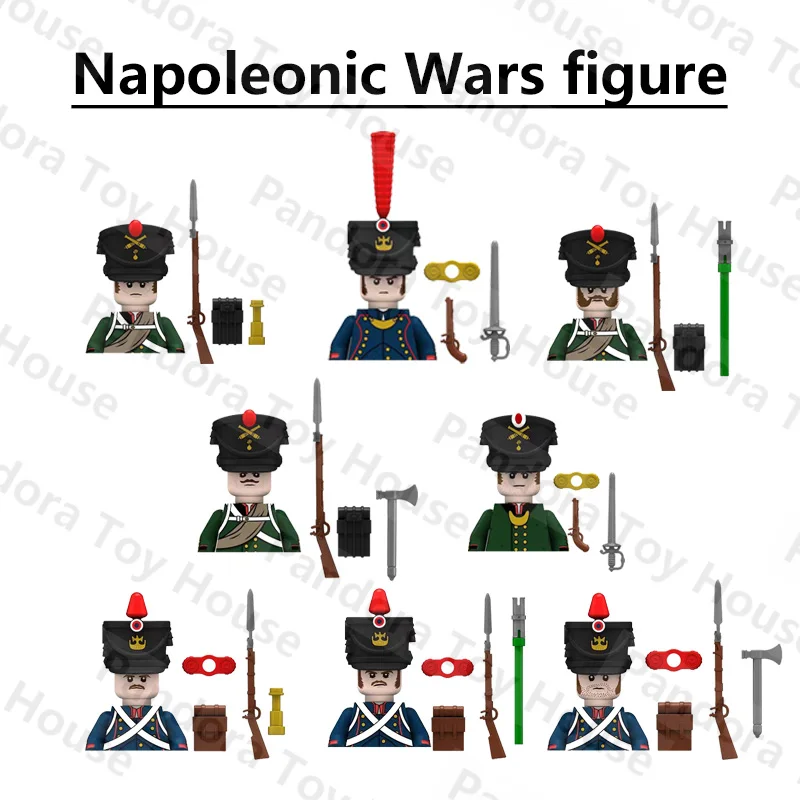 Moc Ww2 Military Napoleonic Weapon Wars Building Blocks Russian France Gun Army Soldier Medieval Sword Cannon Accessories Gift