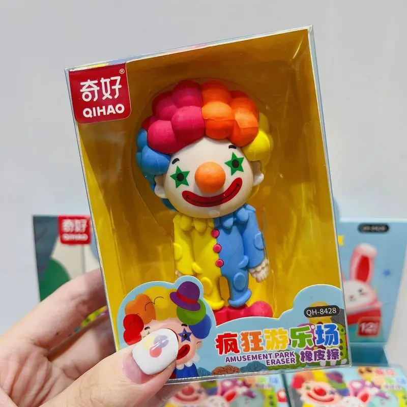 Creative Styling Clown Elephant Rabbit Eraser Cute Student Stationery Crazy Amusement Park Big Eraser Clean Gift Wholesale Gift