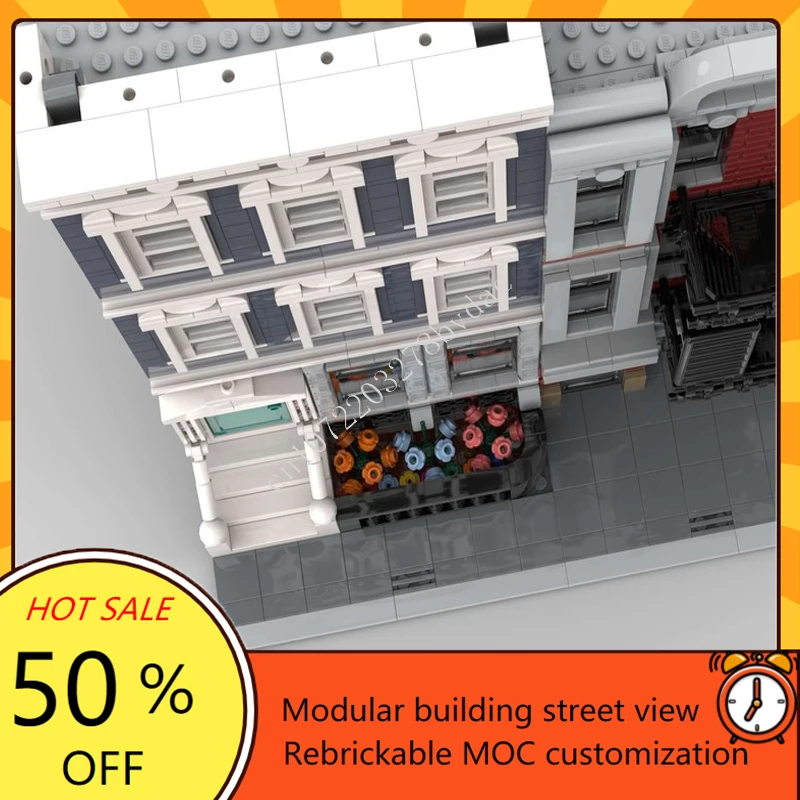 2992PCS Modular Apartment Buildings Modular MOC Creative street view Model Building Blocks DIY Education Assembly Model Toy Gift