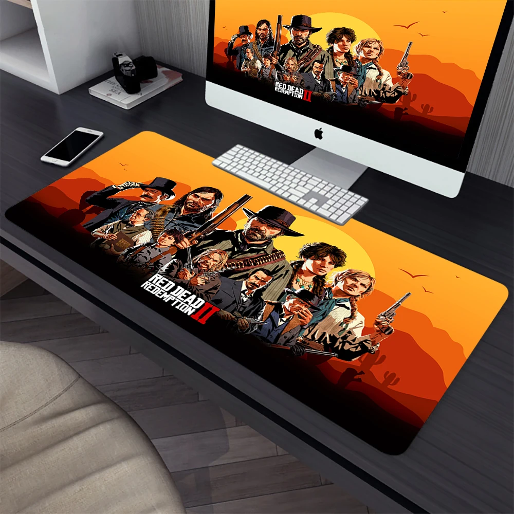 Red Dead Redemption Large Gaming Mouse Pad Computer Mousepad PC Gamer Laptop Mouse Mat Office Mausepad XXL Keyboard Mat Desk Pad