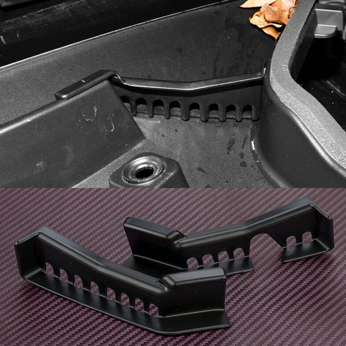 2Pcs Black Front Trunk Engine Room Drainage Channels Anti-Blocking Vent Cover ABS Fit for Tesla Model Y 2020 2021 2022 2023