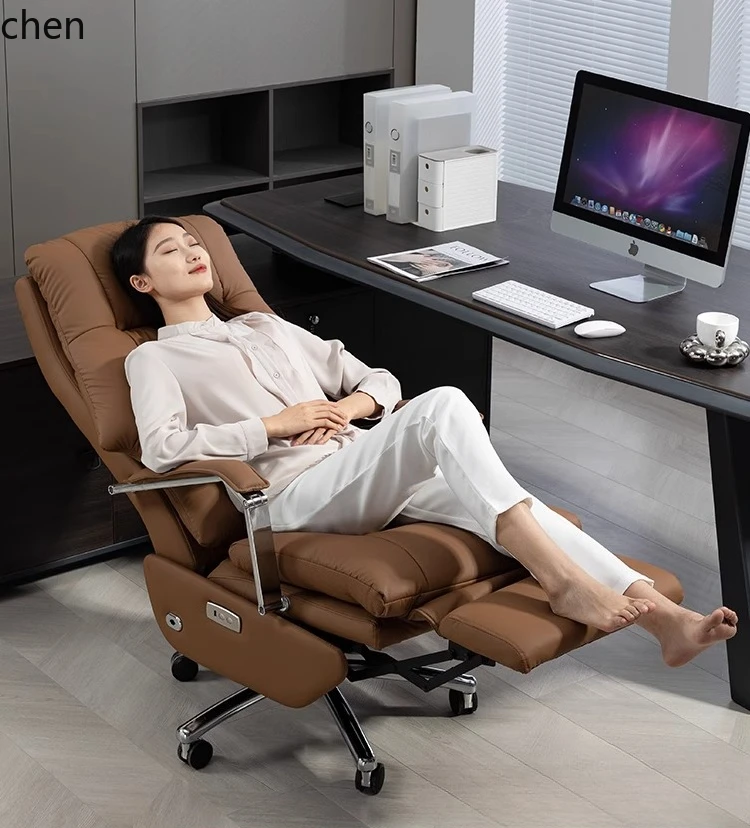 DSAelectric leather computer seat lunch break reclining office multi-functional sofa chair