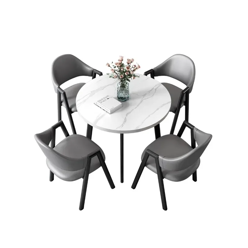 シンプルなレセプションテーブルと椅子の組み合わせ、レジャーミルクティーコーヒーショップ、家族の食事ダイニングテーブル、レジャーダイニングテーブル