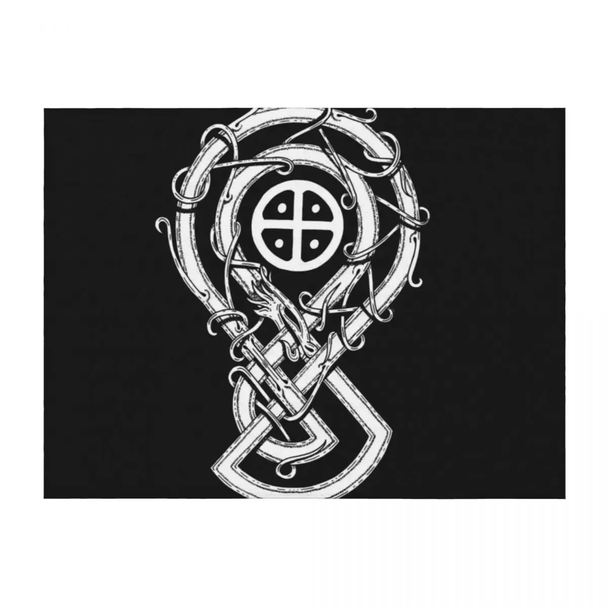 

Sun Cross Dragon SOLAR WARDEN Throw Blanket Camping Custom halloween Moving Blankets