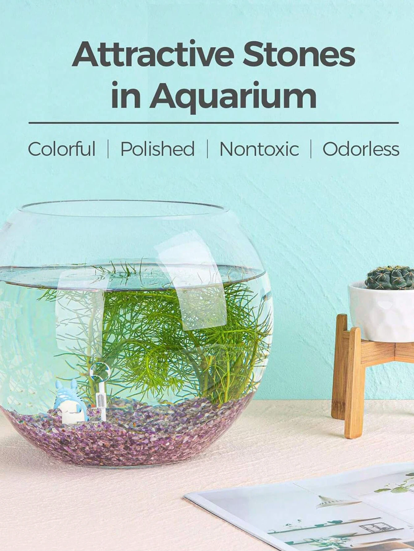 Tumbled Chips Stones Crushed Crystal Quartz , Irregular Shaped Gravels Pebbles Healing Stones, DIY Smoothed Rocks for Potted Pla view 4
