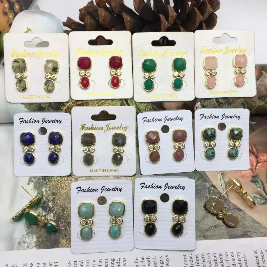 

Серьги WT-E811 из высококачественного популярного кубического циркония с покрытием из 18-каратного настоящего золота для девочек, аксессуар для нарядов.