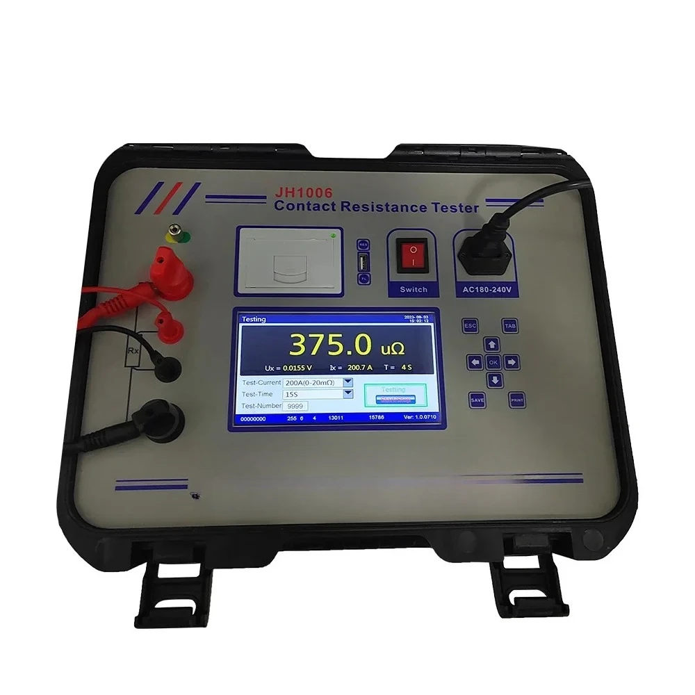 

100A/200A Microohm Meter Transformer Switch Circuit Breaker Multimeter Loop Contact Resistance Tester Detector