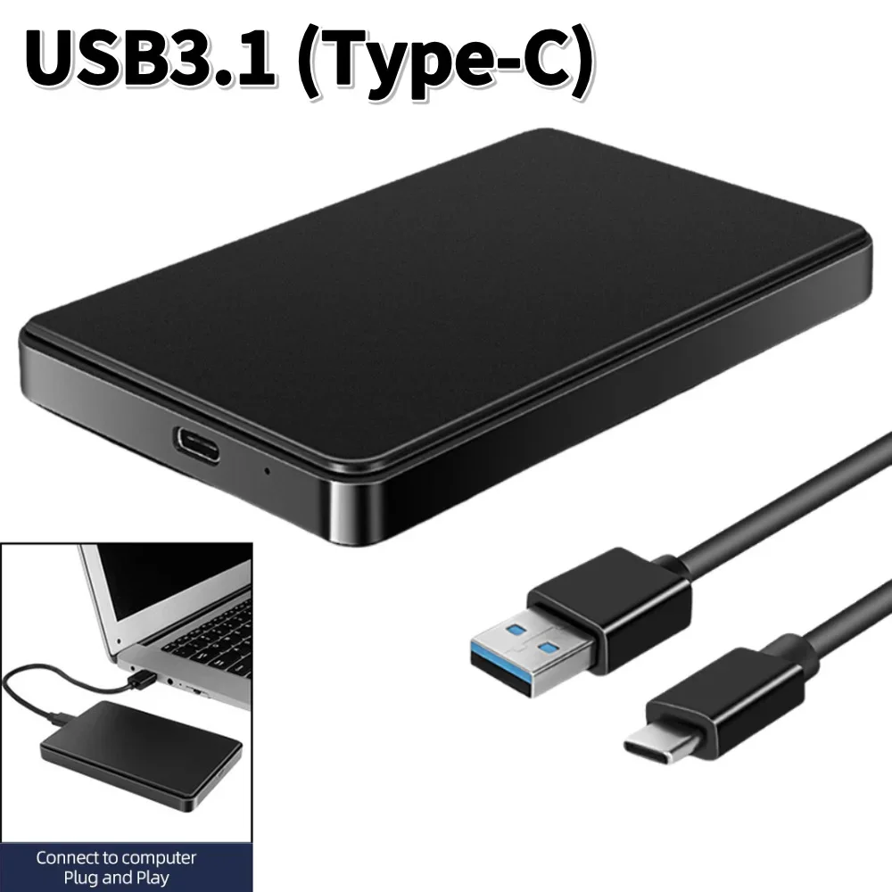 

2.5" SATA USB3.1 External Hard Drive Case 6Gbps 6TB High Speed Portable Hard Drive Plug and Play Hard Drive Enclosure for PC