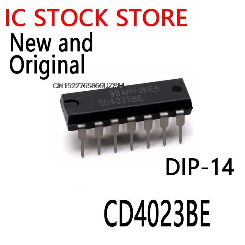 10PCS New and Original  DIP-14 CD4023  CD4023BCN logic chips CD4023BE