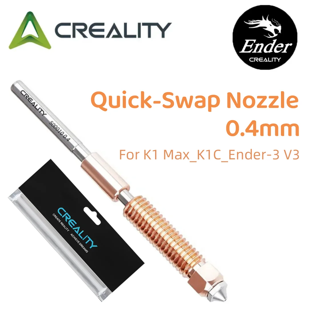

Сопло Creality Quick-Swap 0.4 мм, 1 шт., для K1 Max, K1C, Ender-3 V3, из закаленной стали, улучшенное для высокоскоростной печати