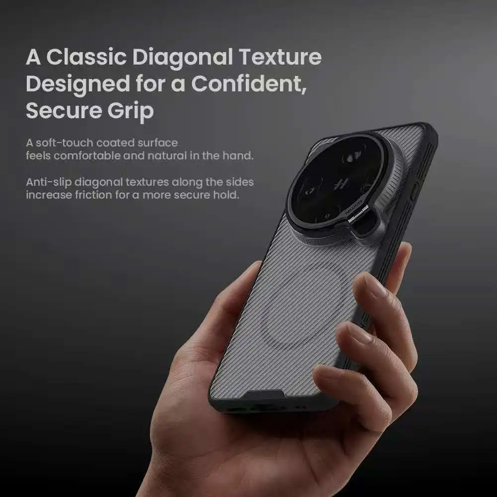 Etui Nillkin do OPPO Find X9 Ultra 5G z magnetyczną osłoną aparatu, podpórką, ochroną obiektywu, kompatybilne z MagSafe, z funkcją stojaka i pełną ochroną 360 stopni. — zdjęcie produktu 6