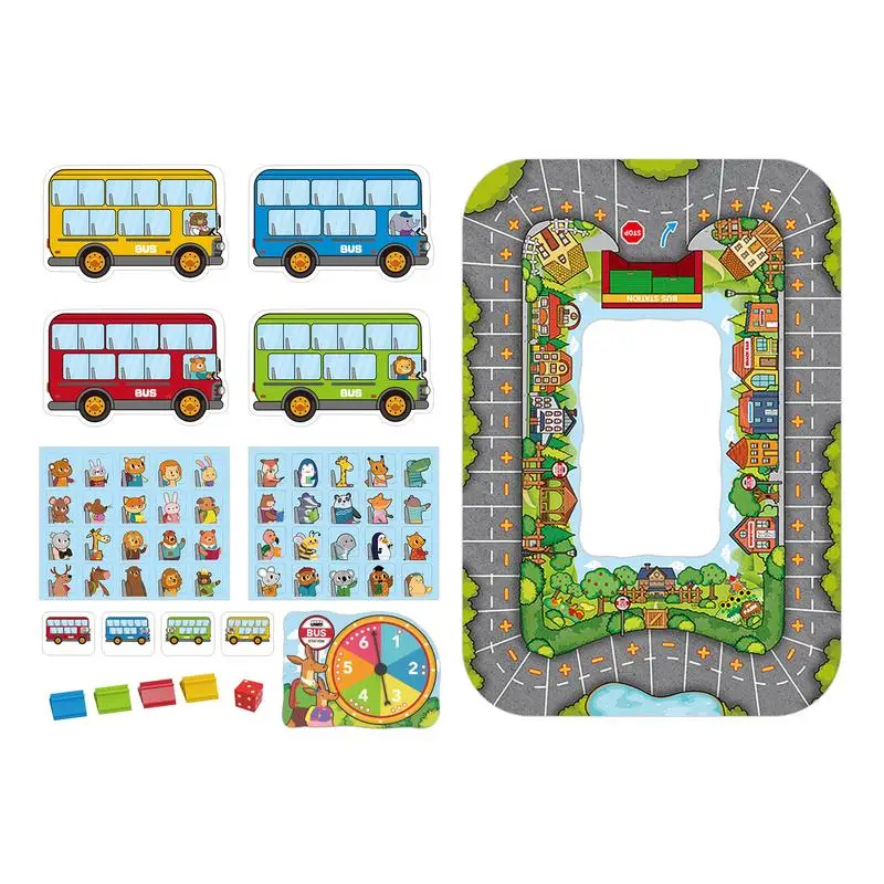 School Bus Toy School Educational Kids Games Puzzles Bus Puzzle Enhance Problem-Solving Skills Kids Toys For Students