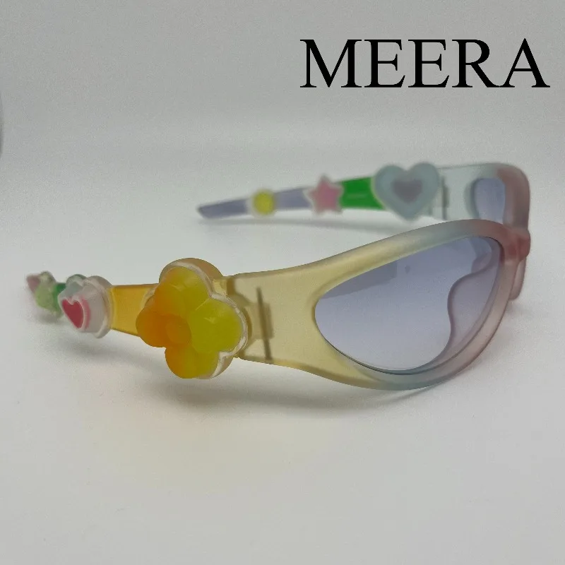 5A High Quality Retro Korean GM Pink Heart Aped Cycling Sunglasses Women's Trendy Candy Sunscreen GUMY Sun Glasses Frame