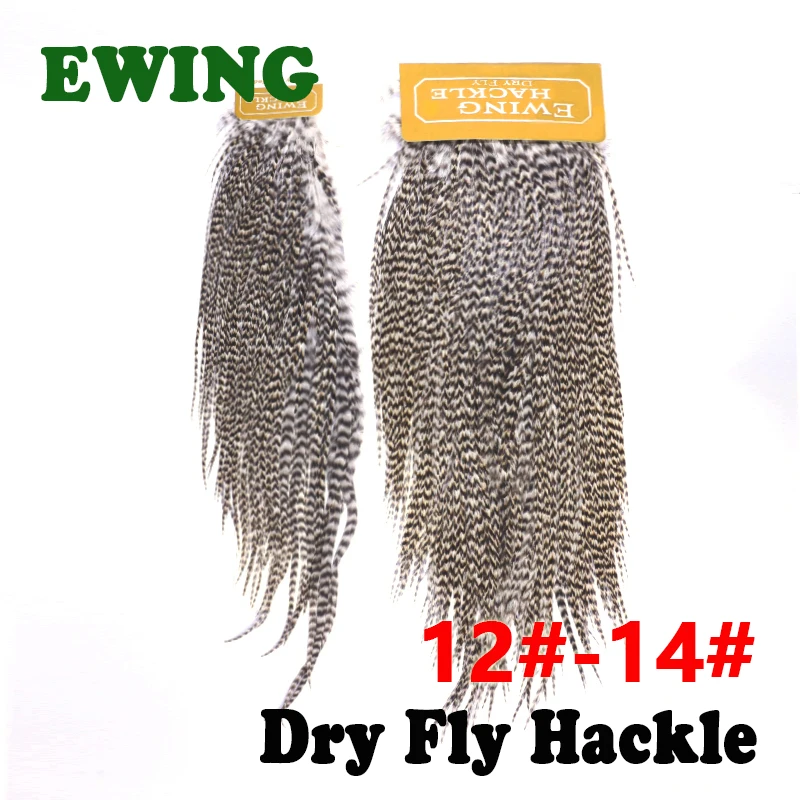 

half/whole skin Ewing feather Dry fly saddle for hook size 12#-14# rooster saddle natural grizzly hackle fly tying materials
