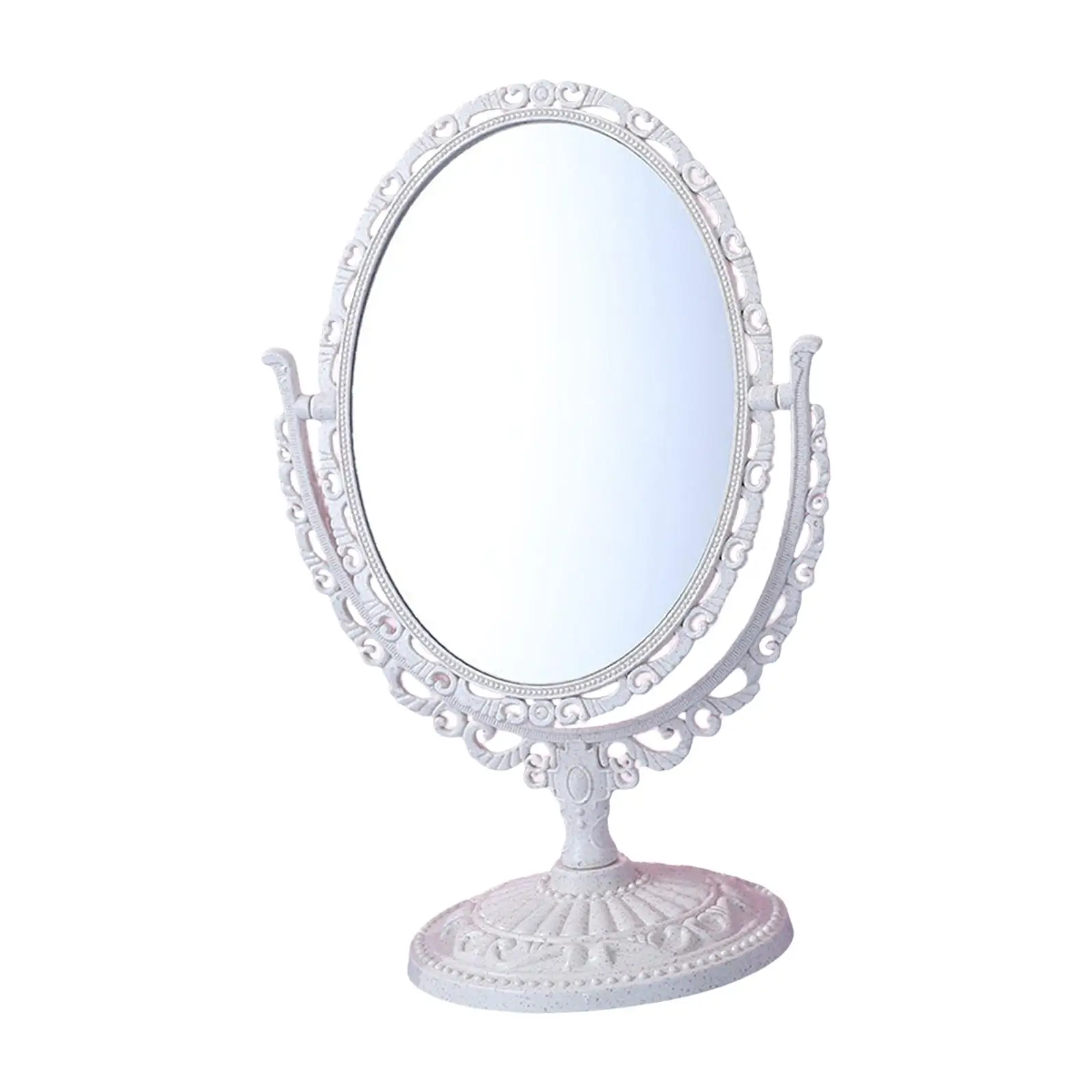 Vintage Desktop Makeup Mirror, Two Sided Swivel Gift Retro Cosmetic Mirror