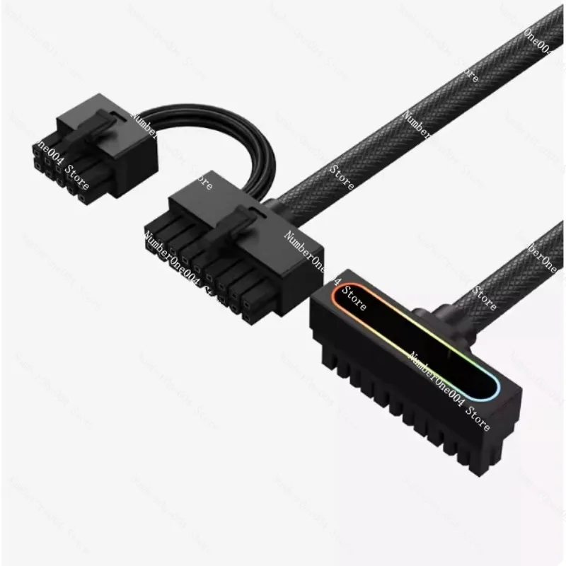 

For Mainboard 24Pin 90 Degree Elbow Module Cable ARGB Sync Power Supply Cable