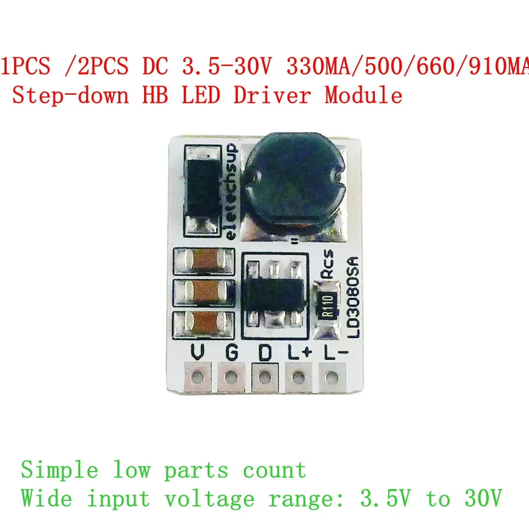 High Performance 20W DC LED Driver Module with PWM and ON/OFF Control, 330/500/660/910MA  Constant Current