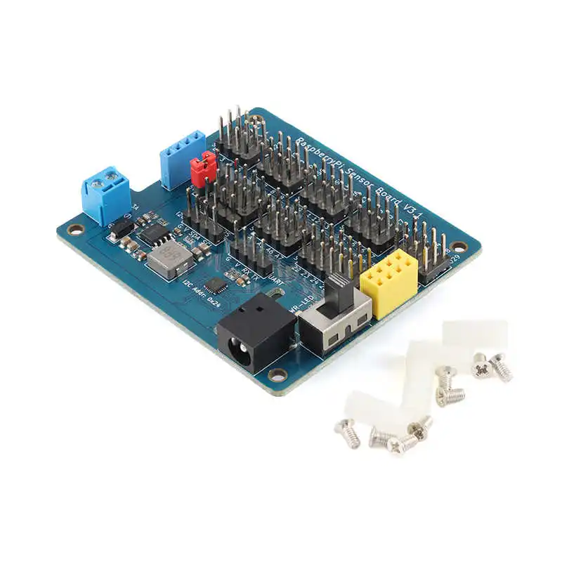 Suitable for Raspberry Pi 3B, 4B 4th generation development board, sensor, IO expansion board, built-in MCU with ADC