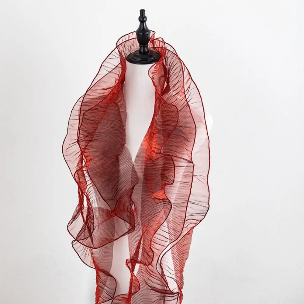 새로운 1 야드 Pleated 레이스 리본 12cm 와이드 인어 컬러 의류 공급 프릴 봉제 패브릭 수공예품 DIY 봉제 재료