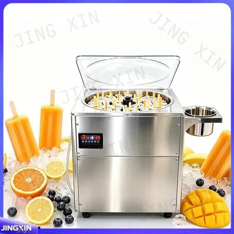 custom for 32 Cavity Stainless Steel Popsicle Maker Automatic Rotation Compressor Cooling Ice Cream Mold DIY Frozen Dessert