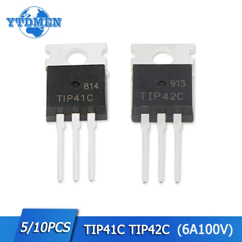 5/10PCS Transistor TIP41C TIP42C TO-220 100V 6A NPN Transistors Kit TIP41 TIP42 Original