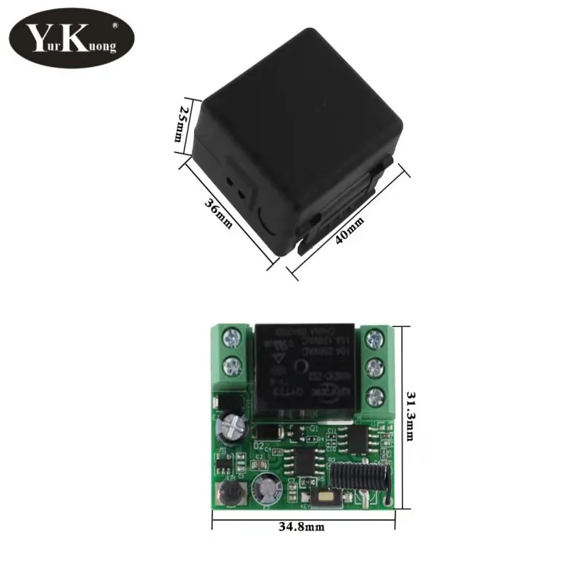 Remote Control Switch DC 5V 9V 12V 14V 16V 18V 24V RF DC Wireless Relay Contact Smart Home 1527 Transmitter Remote PCB TX 433