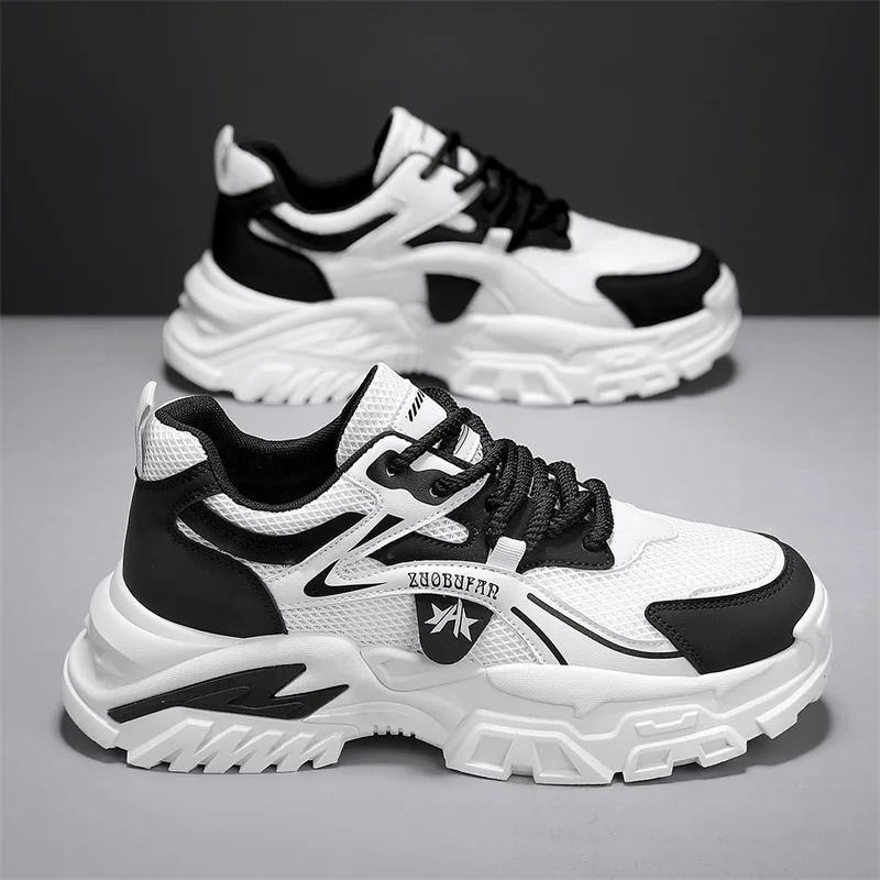 

Новая повседневная мужская рабочая одежда на сетчатой толстой подошве и обувь для папы