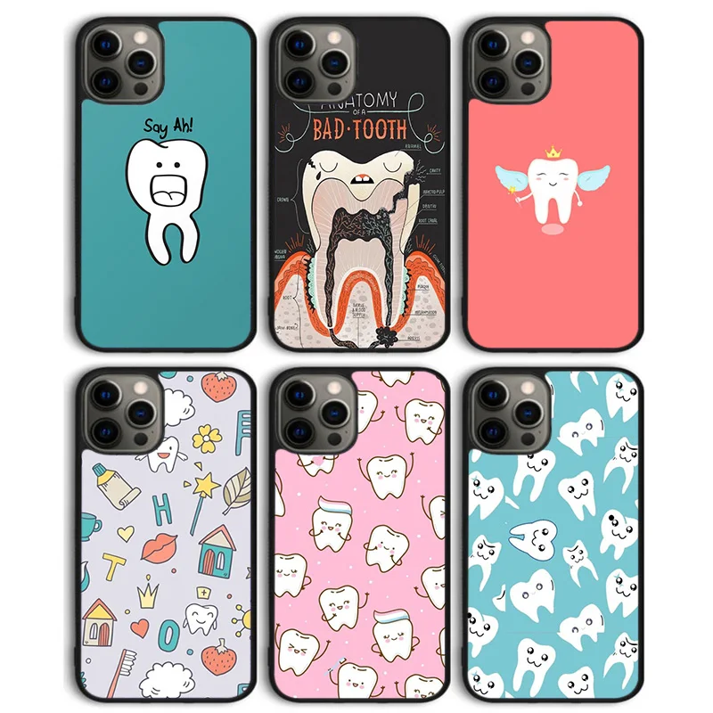 Dental Definitions Tooth Phone Case Back Cover For iPhone 16 15 SE2020 14 13 Pro Max 12 Mini XR XS Max Plus 11 Pro Max Coque