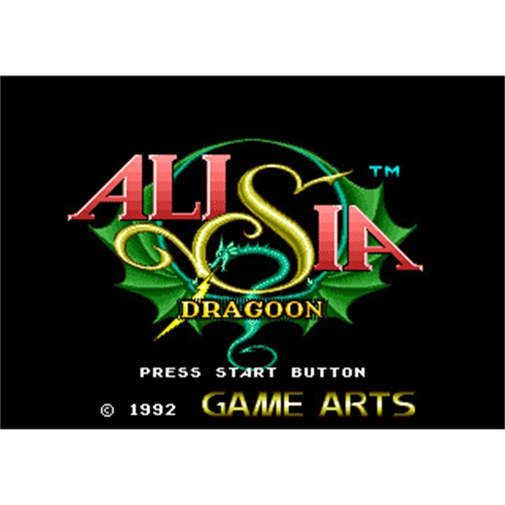 มาใหม่ล่าสุดการ์ดเกม alisia Dragoon 16bit MD สำหรับ Sega MEGA Drive สำหรับกำเนิด