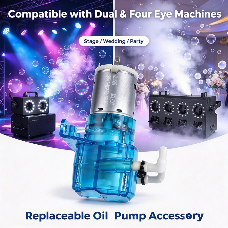 Smoke Bubble Machine Oil Pump Replacement Part 12V Water Pump for 2-Eye & 4-Eye Stage Smoke Bubble Machine Wedding Party Stage