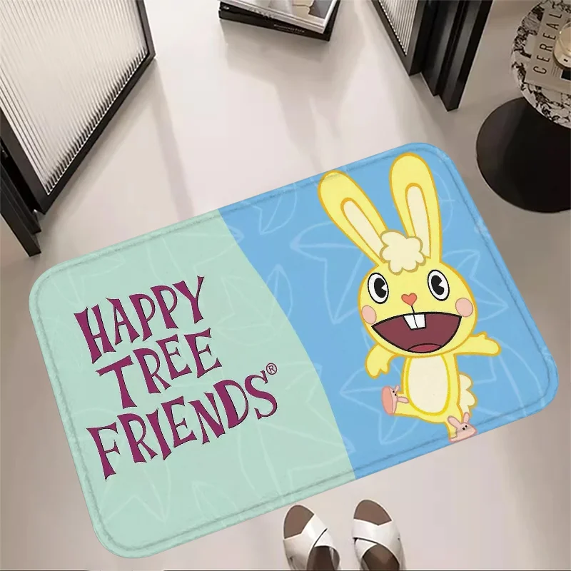 Room Carpet Doormat Happy Tree Friends Hallway Foot Rugs Gaming Floor Mat Pets Rug Bathroom Mat Kitchen Home Decor Birthday Gift