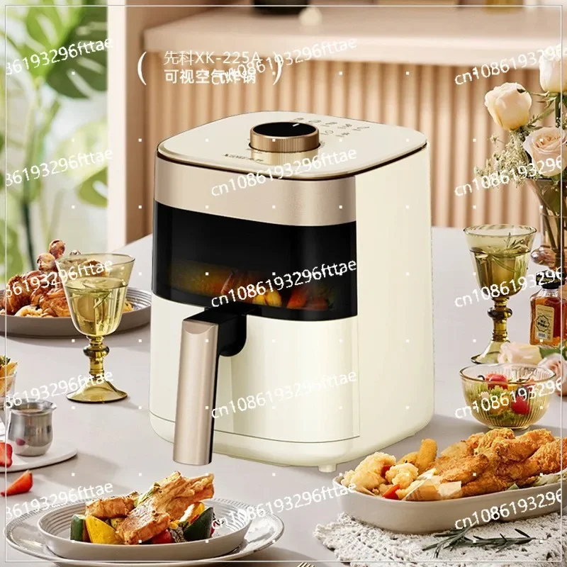 4.5L Visual Air Fryer Household Multi-functional Electric Fryer Large Capacity Smoke-free French Fries Machine Electric Oven