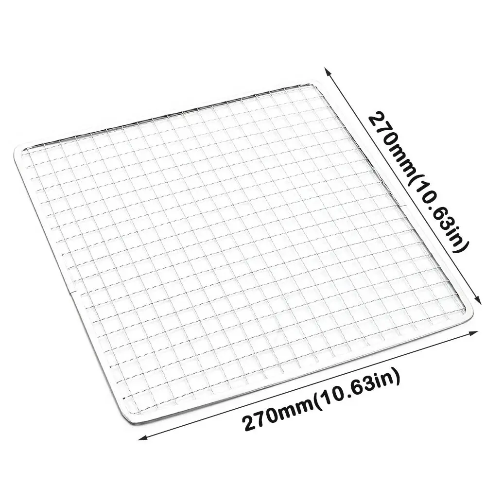 Portable Disposable Barbecue Net Lightweight Square Grilling Net Edge Binding Grill Mat