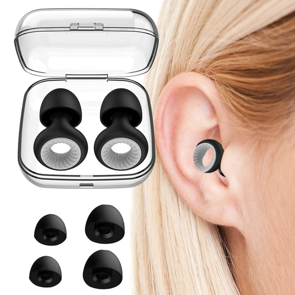 1 pair of super soundproof earplugs, immersive noise reduction sleep artifact, sleep mute earplugs made of silicone