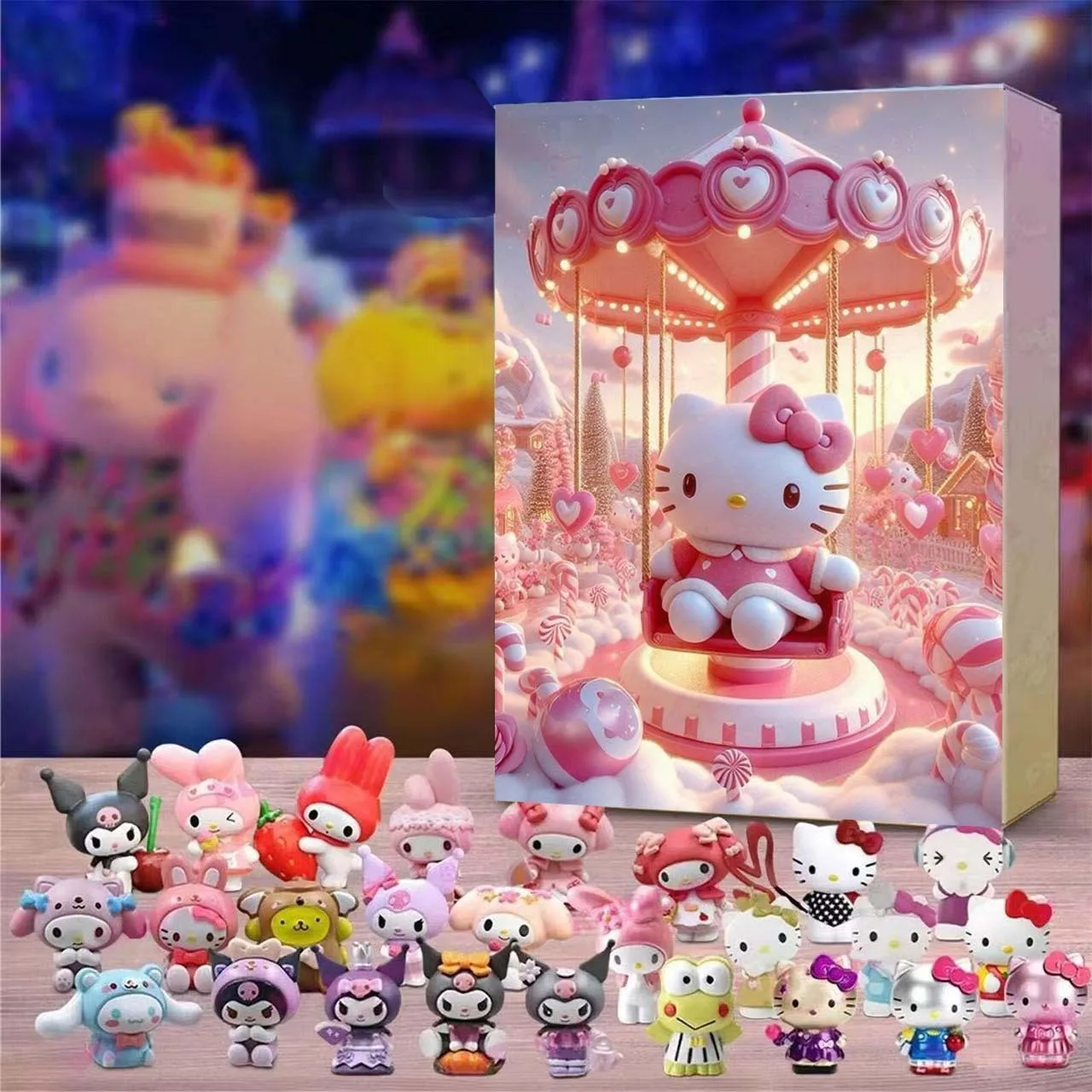 

Коробка адвент-календаря Sanrio Hello Kitty, рождественский подарок обратного отсчета, Xmas Navidad 2025, подарок для вечеринки, Calendario Adviento