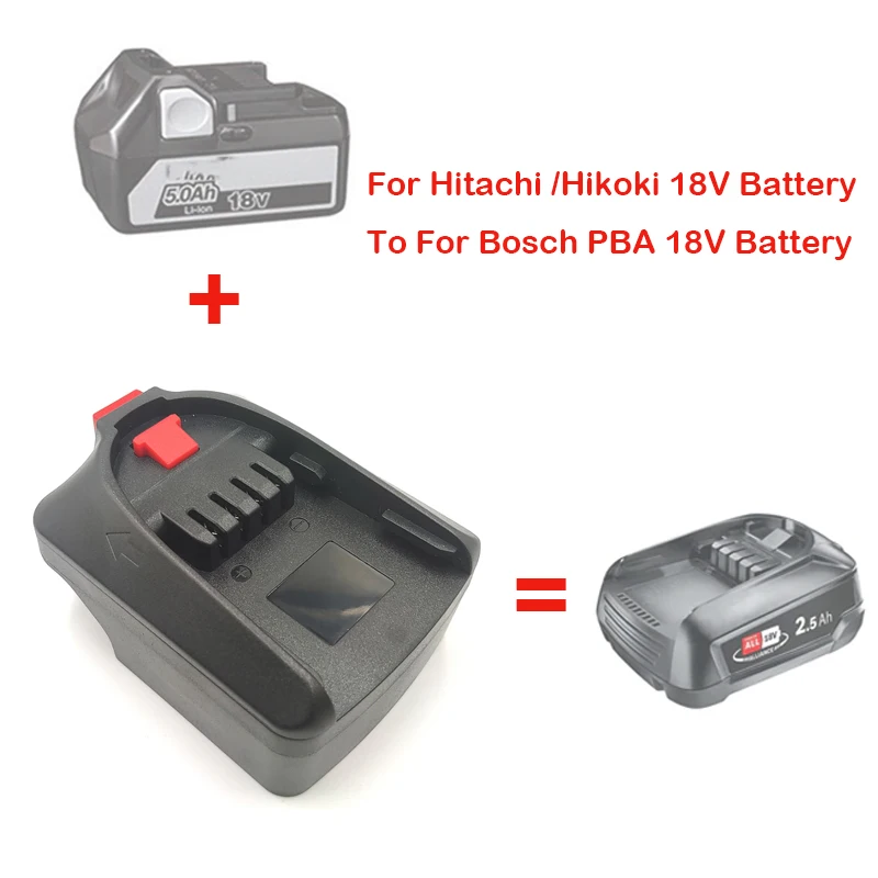 Battery Adapter For Hitachi /Hikoki 18V Li-ion Battery To For Bosch PBA 18V Li-ion Battery Electrical Tool For Bosch Adapter