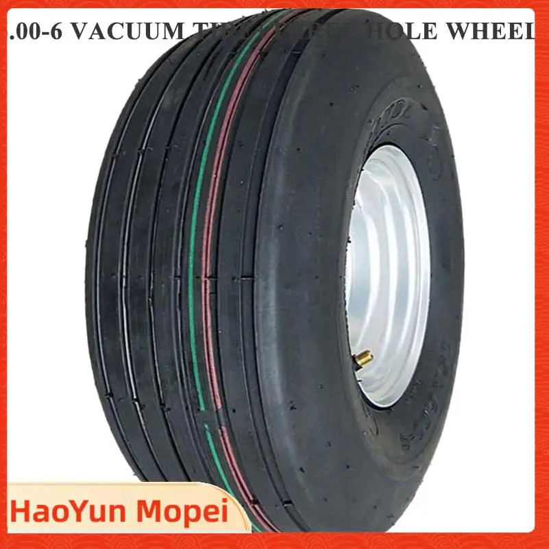 

Premium 15x6.00-6 Vacuum Tire and Rim Hub Set for 168cc Go Kart & ATV Applications