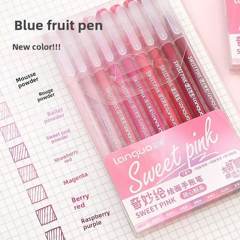 Languo مجلة مجموعة أقلام 0.3 مللي متر جل أقلام للكتابة لطيف Kawaii القرطاسية رسم تمييز غرامة تلميح لوازم الفن استخدام المدرسة