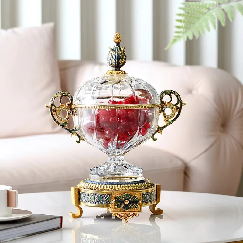 

Popular gifts European candy jar kitchen accessories, fancy glass crystal candy jar wedding gifts, for guests and friends