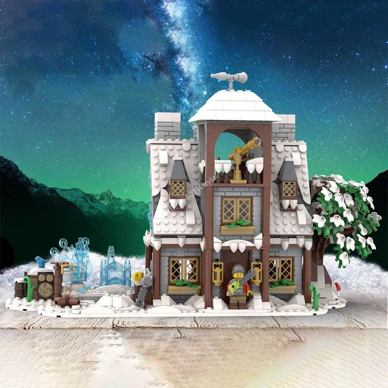 1157pcs Moc Medieval The Ice Sculptor's House Modular Building Blocks Diy Creative Kids Assembly Educational Bricks Toys Gifts