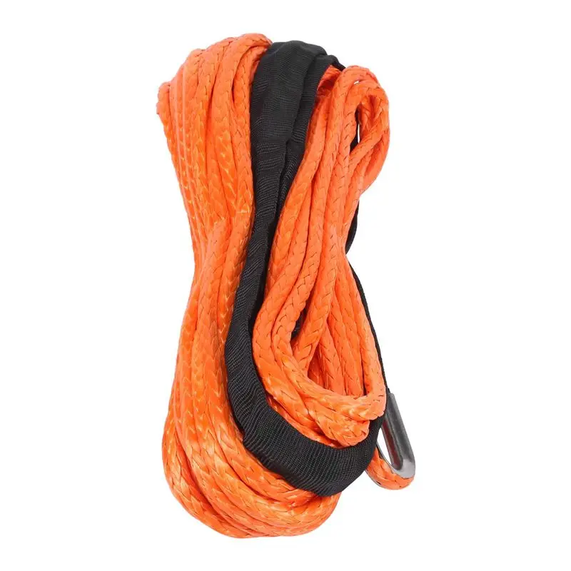 A64P-Synthetic Winch Rope, 1/4 X 50Ft Synthetic Winch Rope Line Cable For ATV UTV SUV Truck Boat Winch
