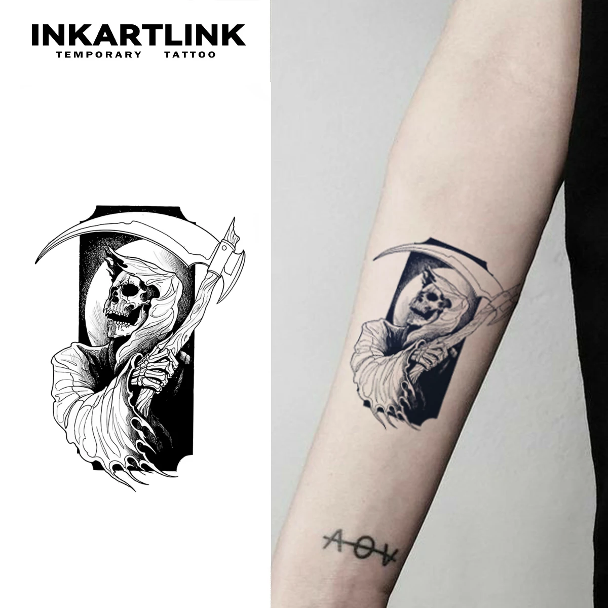 

Временные татуировки-наклейки Undead Messenger, волшебные татуировки, татуировки с травяным соком, стойкие 1-2 недели, реалистичные поддельные татуировки