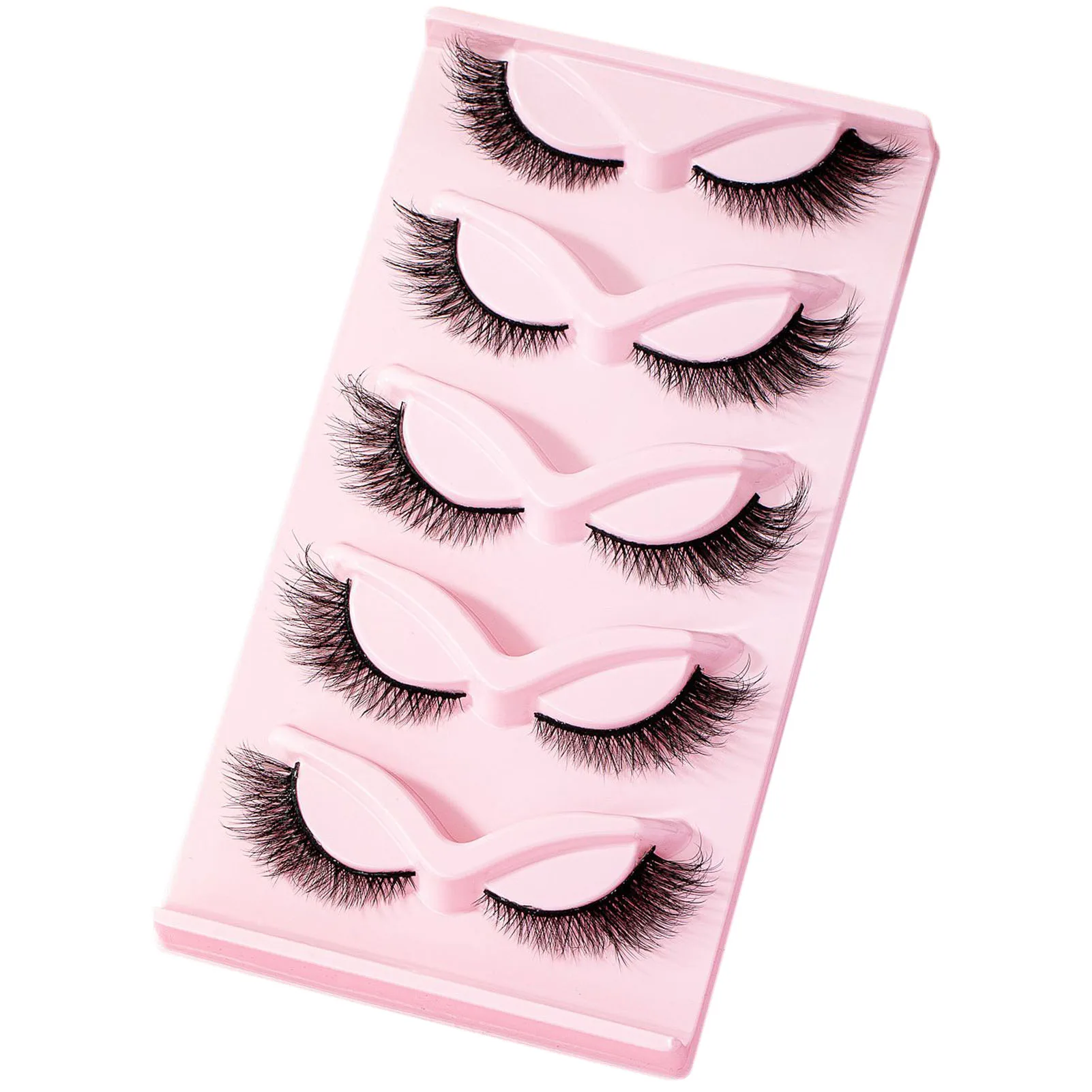 5 Pairs Fire-like Lower False Eyelashes Well Bedded Lengthening Wisps Lashes for Women and Young Girls SUB Sale