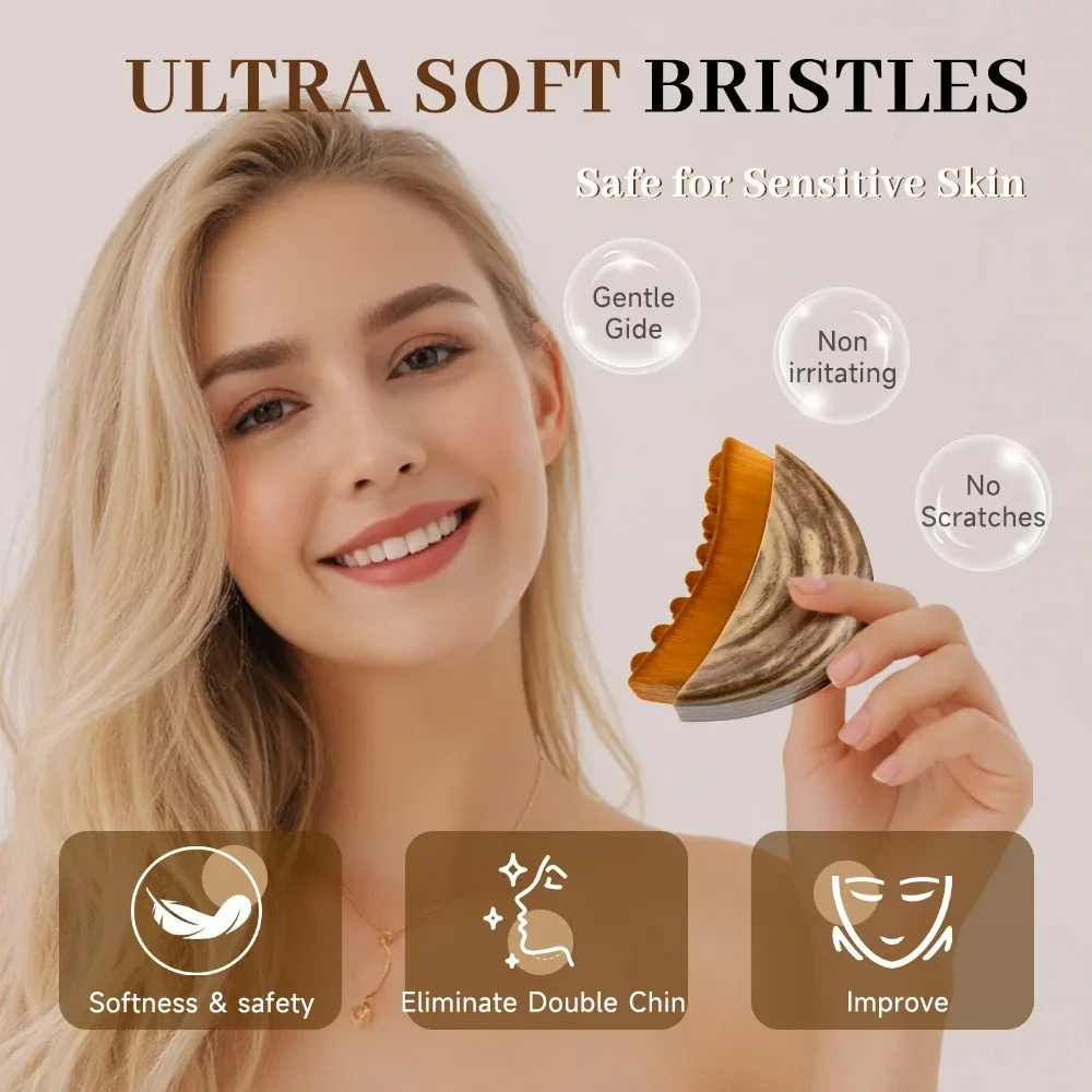 Neue Lymphatische Konturpflege-Gesichtsmassagebürste mit Aufbewahrungsbox für Gesichtsstimulation und -konturierung