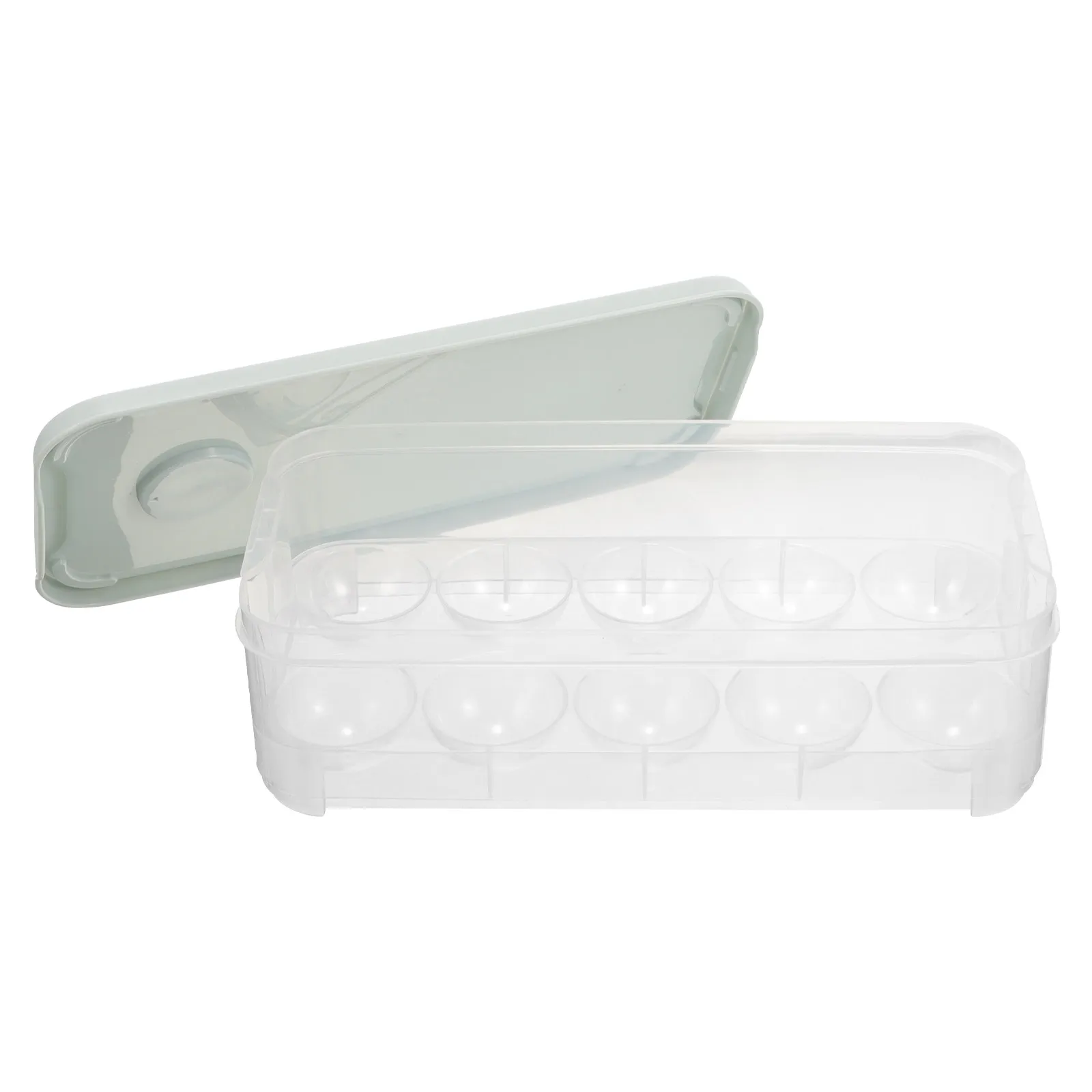 

10 Eggs Box Hygienic Space Saving Stackable Dust Proof Egg Container Holder for Refrigerator Freezer Pantry Cabinets Picnic