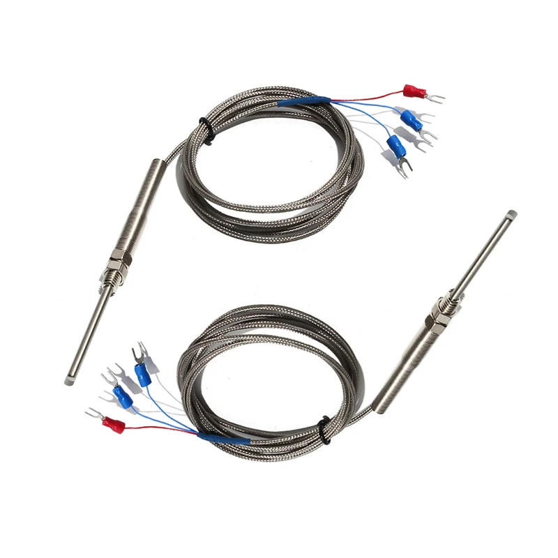 1 قطعة M8x1.25 موضوع PT100 الحرارية درجة الحرارة الصناعية الاستشعار 4x200 مللي متر 4x250 مللي متر 4x300 مللي متر التحقيق