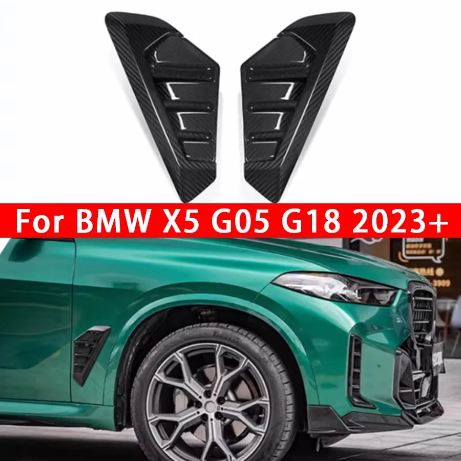 For BMW X5 G05 G18 2023+ Carbon Fiber tuyere Set Auto Fender Side AirVent Outlet Cover Trim Fit Upgrade body kit