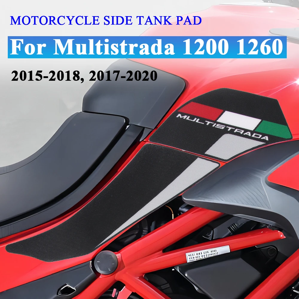 

Anti-slip Stickers Accessories Motorcycle Side Tank Pad Decal Knee Grip Mat For Ducati Multistrada 1200 2015-2018 1260 2017-2020