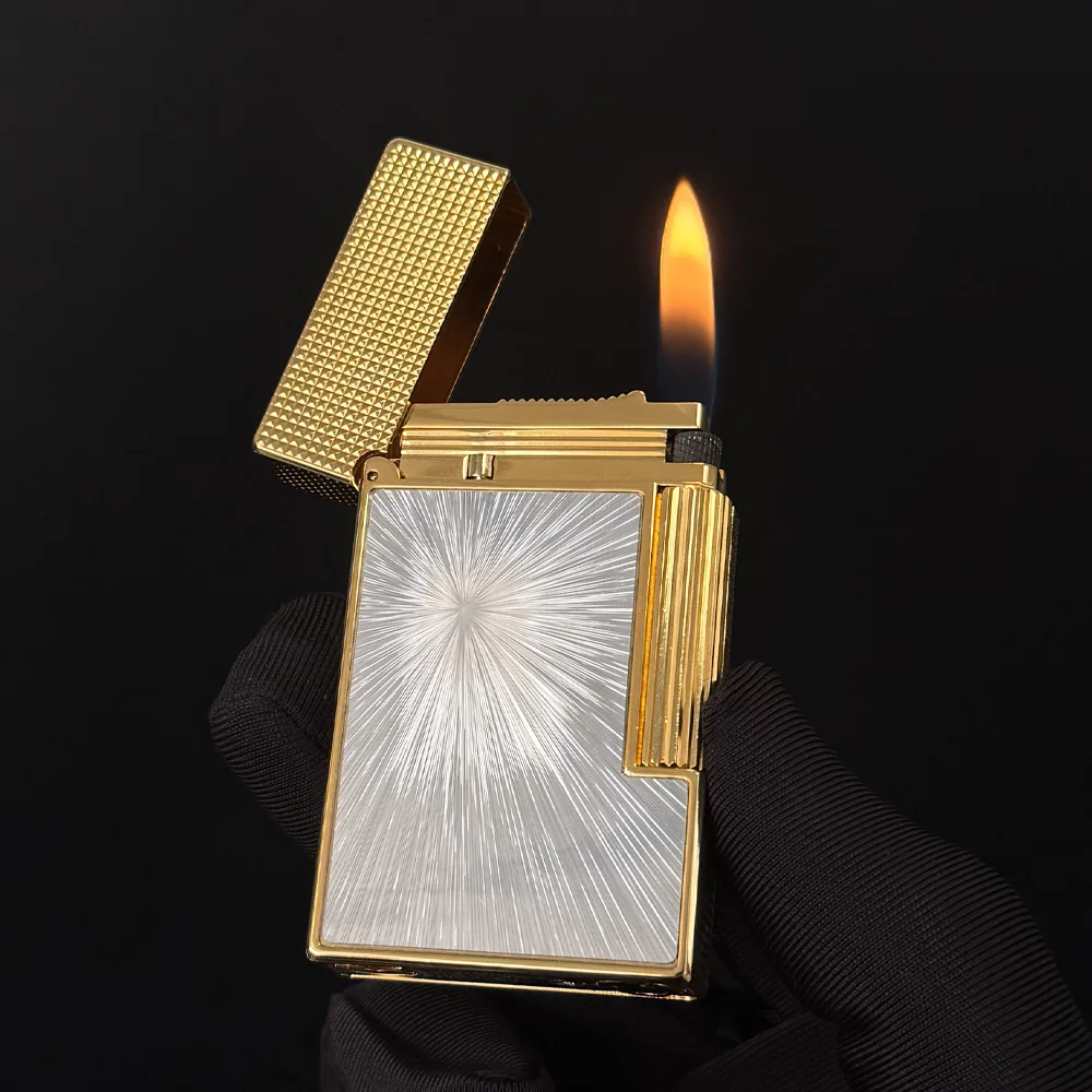 

Lighter Brilliant starlight Butane Gas Lighters Rectangle Engraved Pattern Cigar Gadgets Customize Smoke Gift