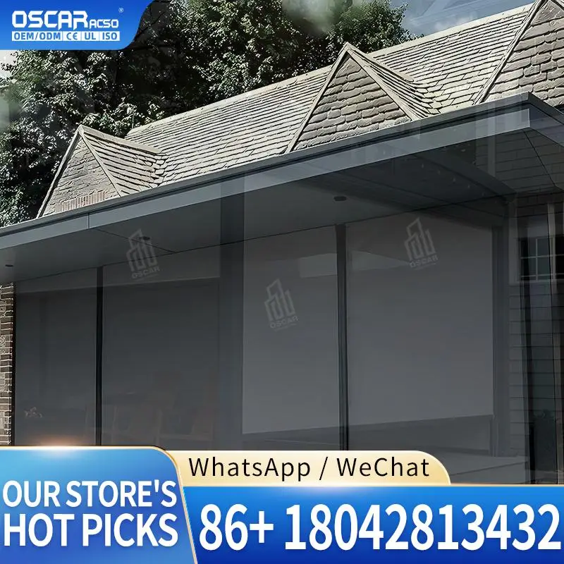 Vertical Rolling Windproof Sunshade Roller Blind with PVC & Aluminum Alloy Novelty Sleek Design Perfect for Patio Balcony Office
